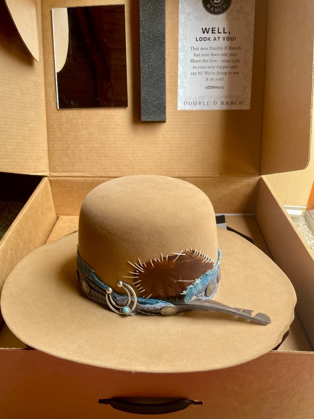 Buffalo Joe Felt Hat by Double D Ranch,size M  (7 1/8)
